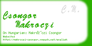 csongor makroczi business card